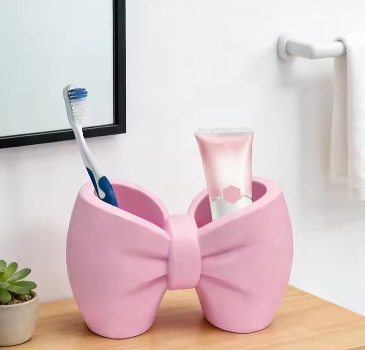 Bow-Tie Shaped Make-up Brushes  Toothbrushes Holder